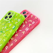 Summer Alphabet Fluorescent Back Phone Case