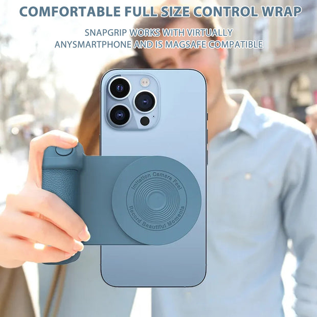 3-in-1 Magnetic Phone Grip – Camera Handle, Kickstand & Bracket
