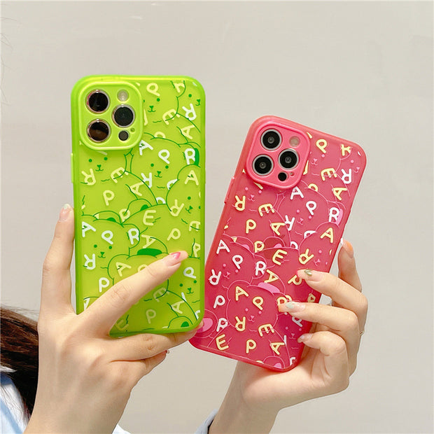 Summer Alphabet Fluorescent Back Phone Case