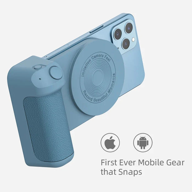 3-in-1 Magnetic Phone Grip – Camera Handle, Kickstand & Bracket