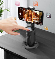 360° Auto Face Tracking Gimbal Phone Holder – AI Stabilizer