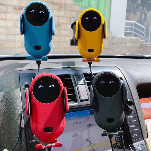 Auto-Clamp Wireless Car Charger – Infrared Sensor Phone Holder (10W)