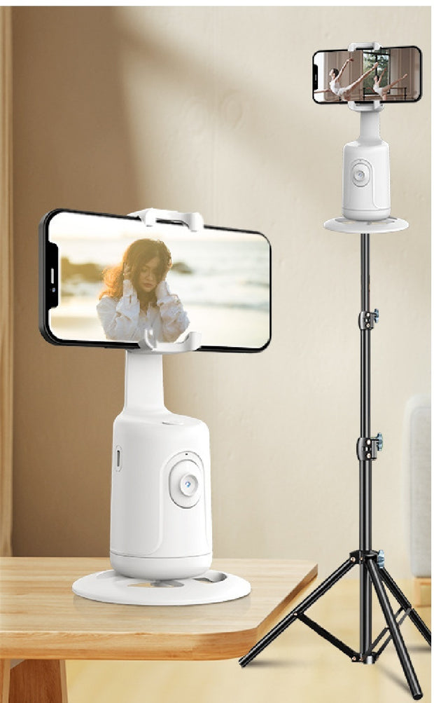 360° Auto Face Tracking Gimbal Phone Holder – AI Stabilizer