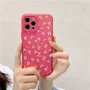 Summer Alphabet Fluorescent Back Phone Case