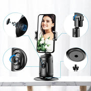 360° Auto Face Tracking Gimbal Phone Holder – AI Stabilizer