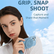 3-in-1 Magnetic Phone Grip – Camera Handle, Kickstand & Bracket
